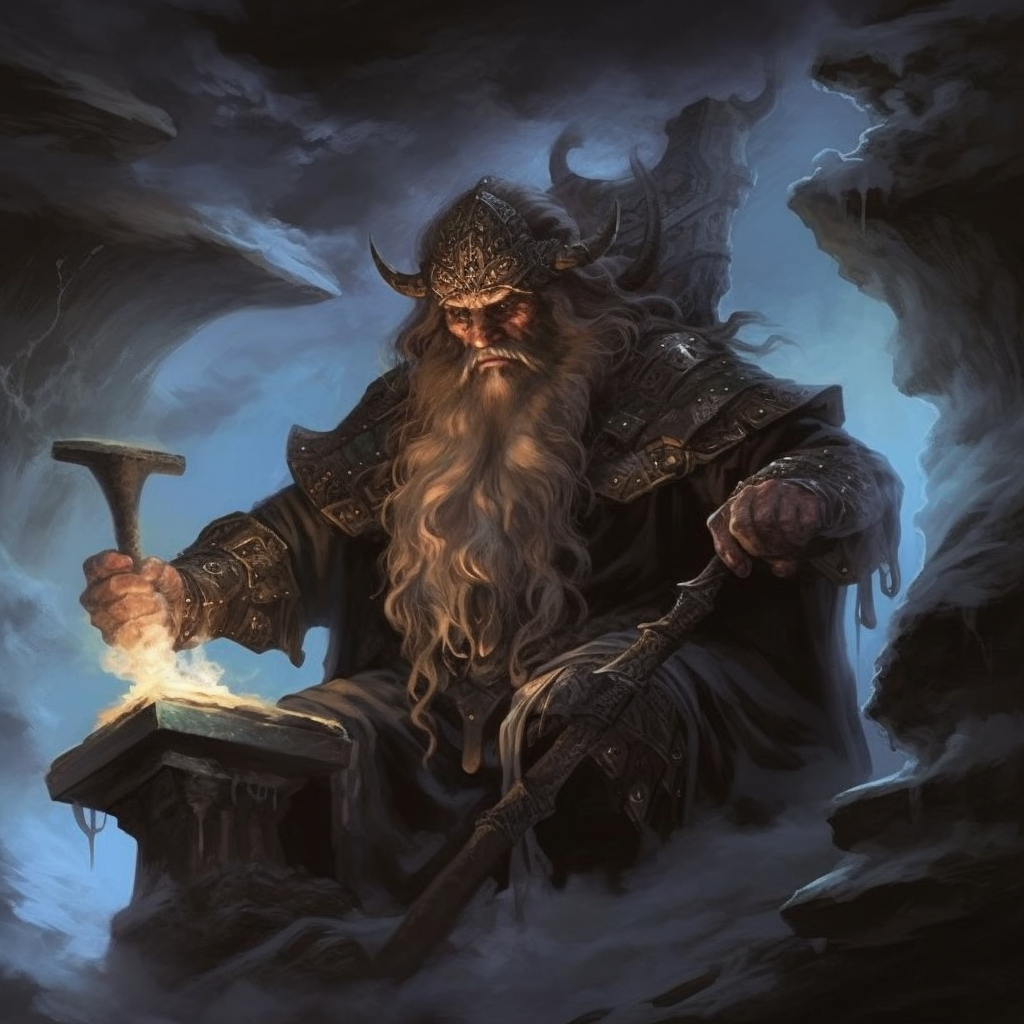 Illustration of Wise God Kvasir in Norse Mythology