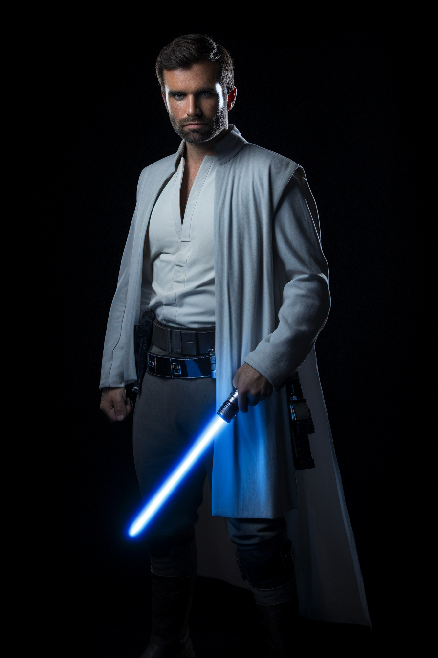 Kyle Katarn, Star Wars scoundrel with blue lightsaber