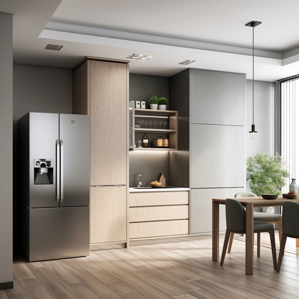 Sleek L-Shaped Kitchen Cabinet Design