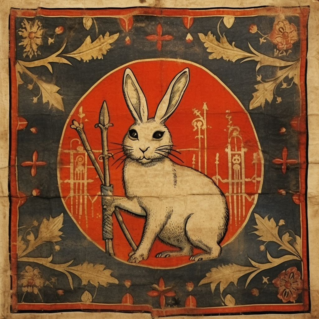 Carpe et Le Lapin Medieval Flag