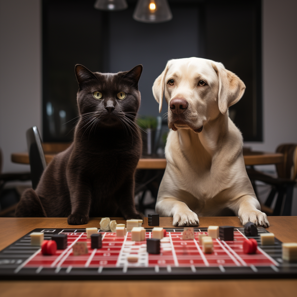 Labrador and Funny Cat Board Game