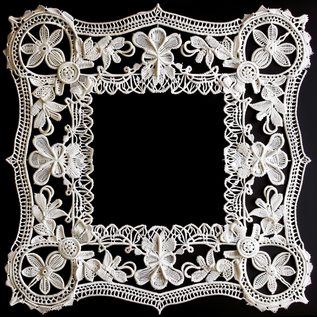 Međimurski lace motif picture frame