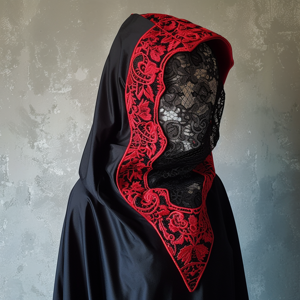 Red Hood Lace Design