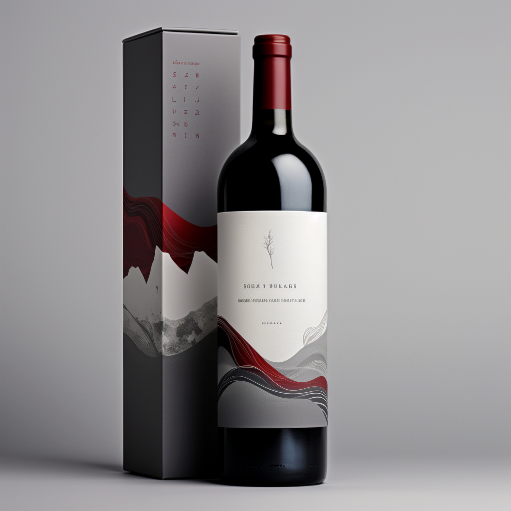 Elegant, white, Lafite-inspired wine label