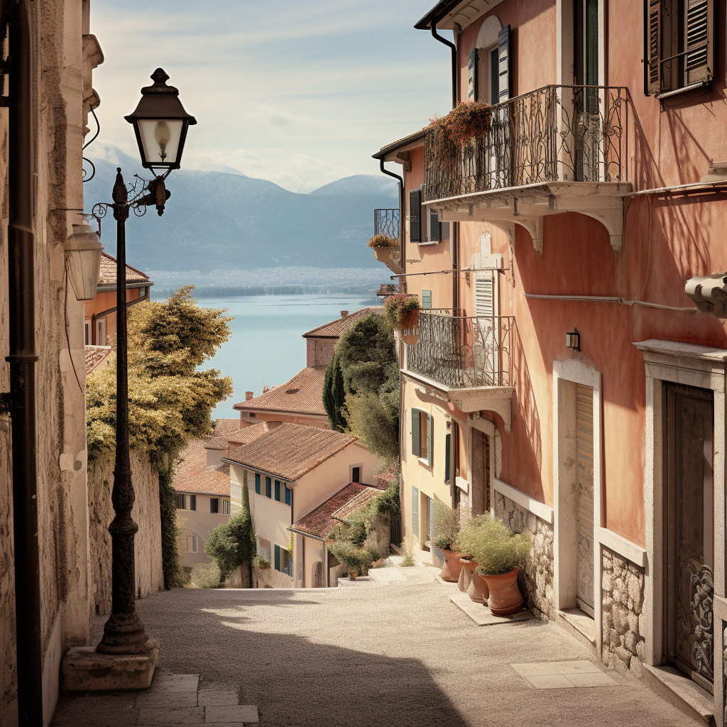 City at Lake Garda street photography