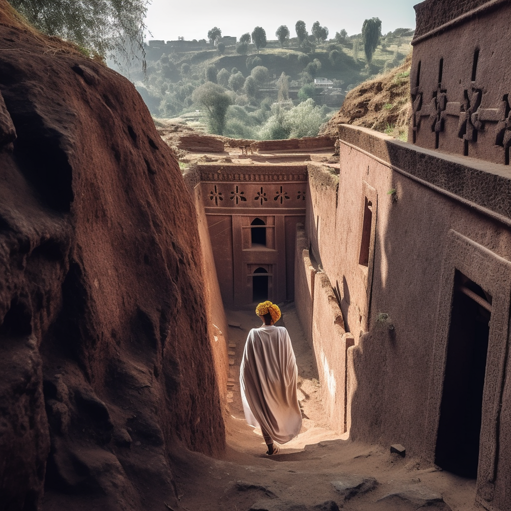 Stunning view of Lalibela, Ethiopia