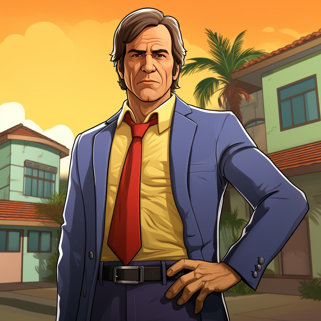 Cartoon version of Lalo Salamanca from Better Call Saul