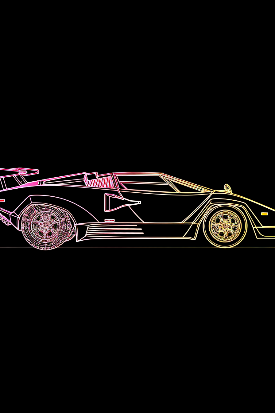 Lamborghini Countach Abstract Design