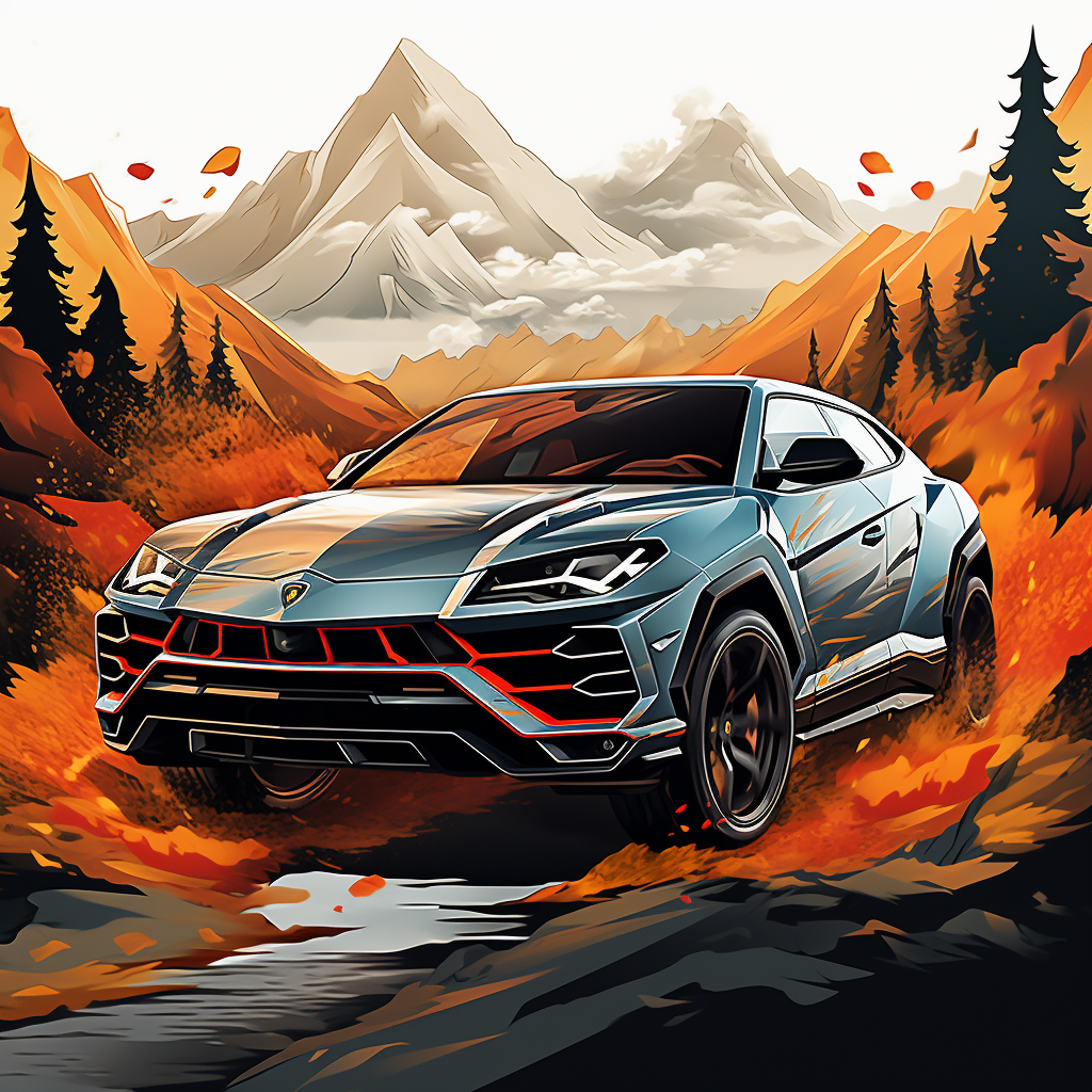 Lamborghini Urus Illustration in Vector