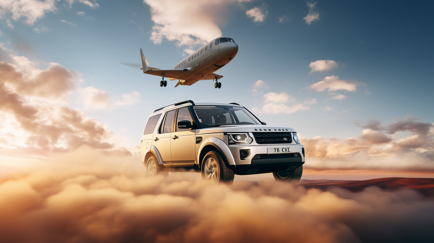 Land Rover Discovery Flying with Wings