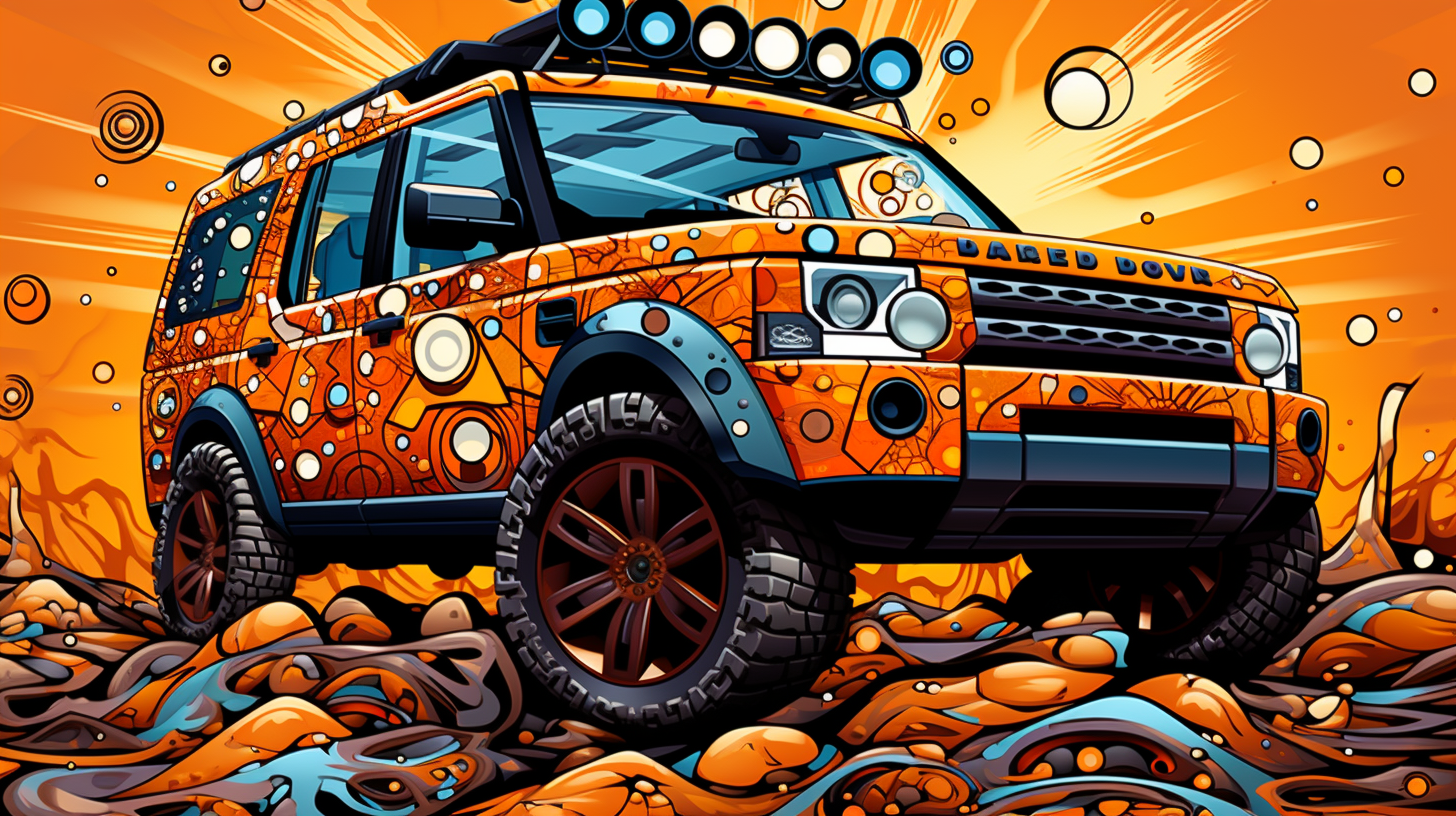 Off-road Land Rover Discovery illustration