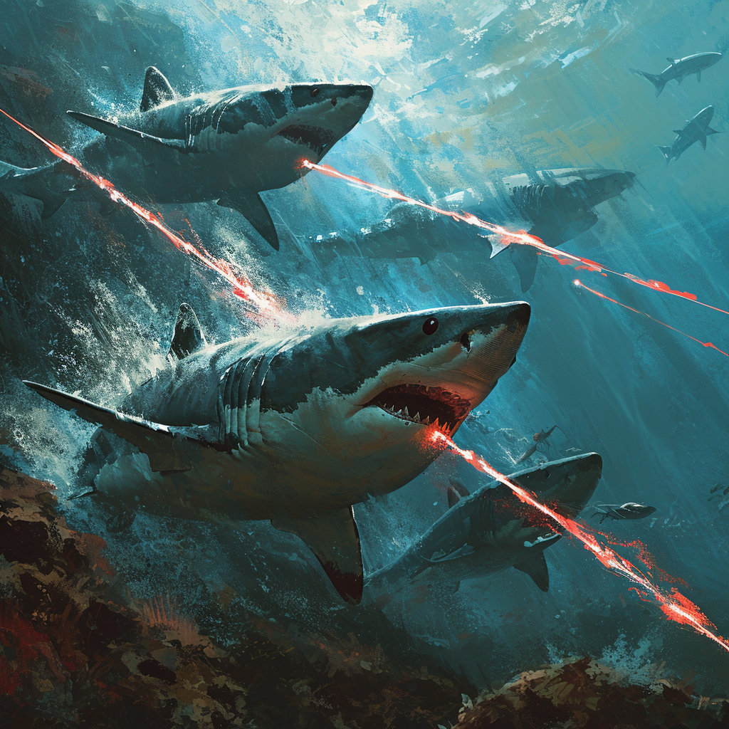 Land Sharks with Laser Beams