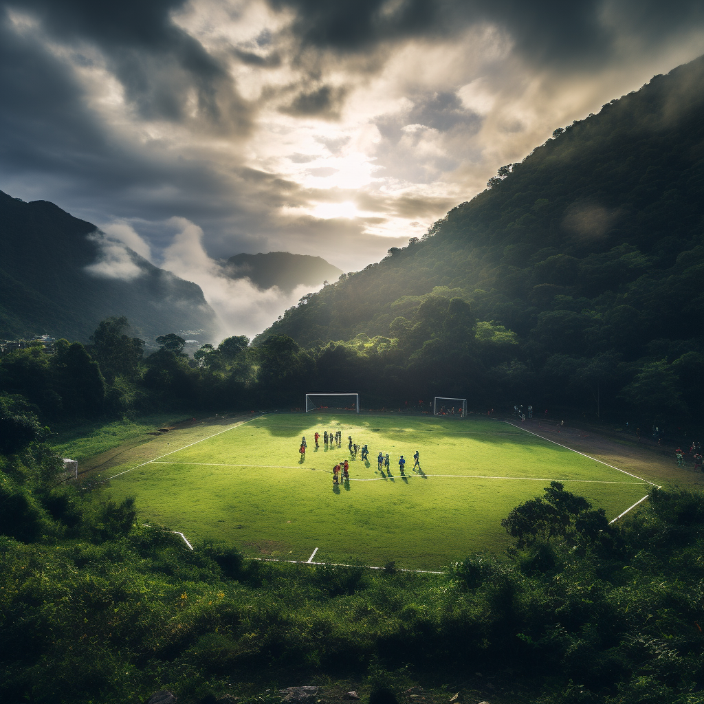 Soccer Game Landscape Photo