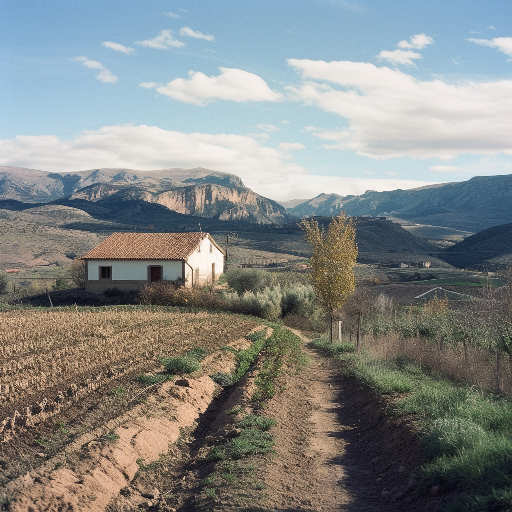 Beautiful raw style landscape in Sola de Vega