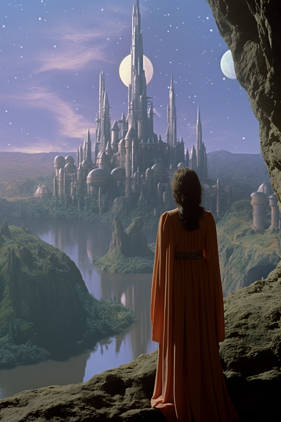 Woman mesmerized by Naboo's breathtaking landscape