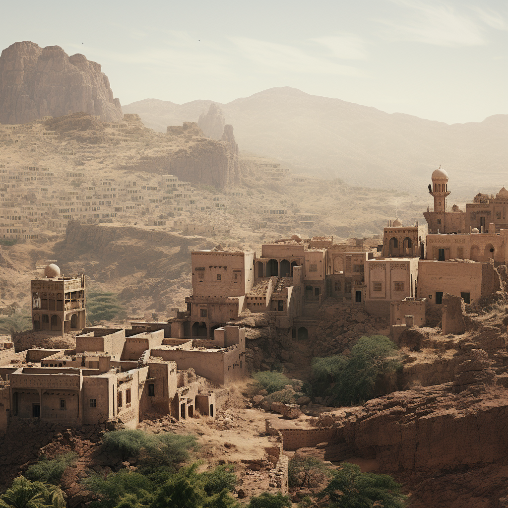 Yemen landscapes AI-generated photo