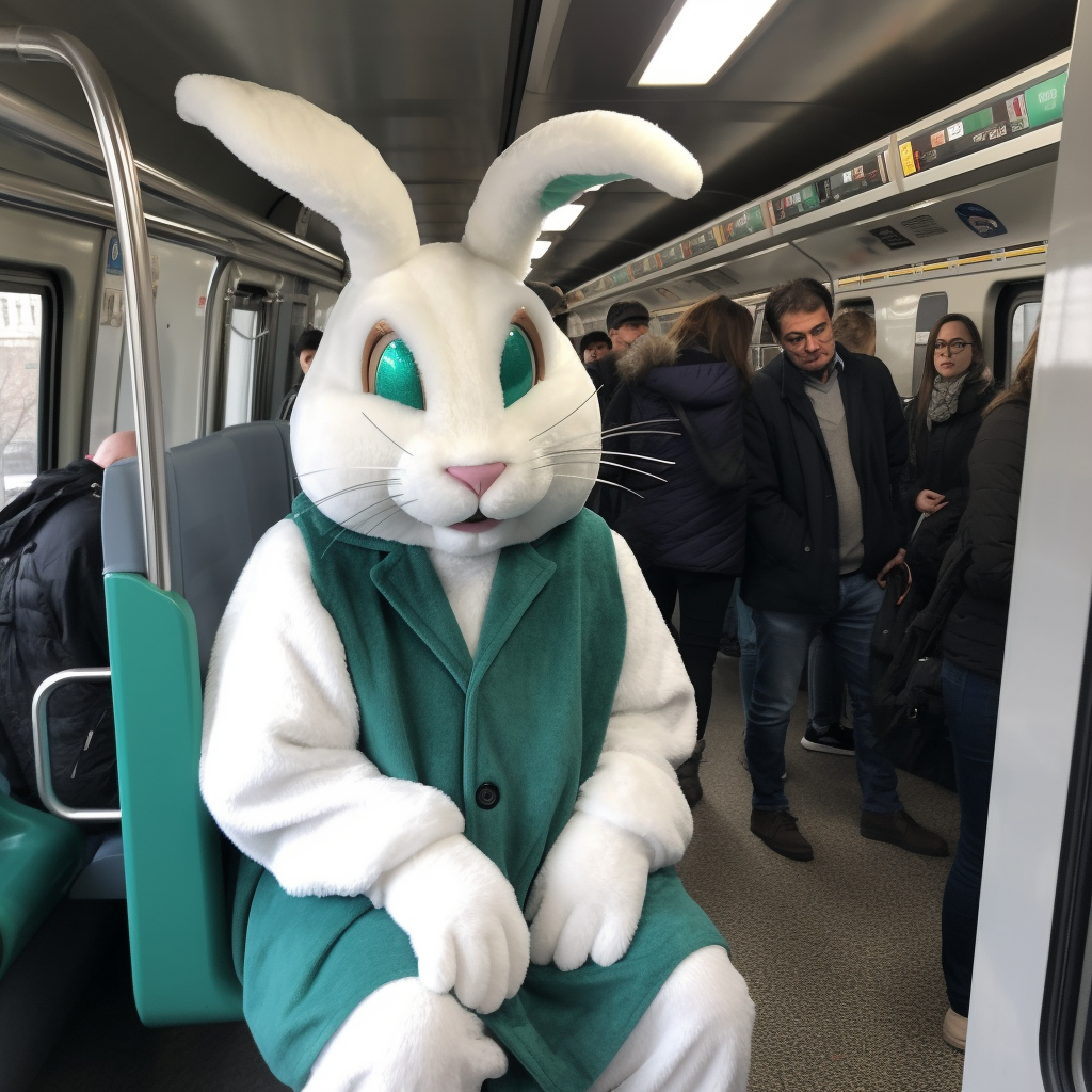 Illustration of Serge the rabbit from RATP with back pain