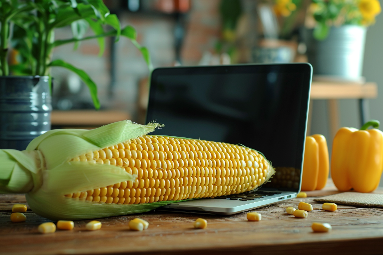 Laptop Made of Corn Cob