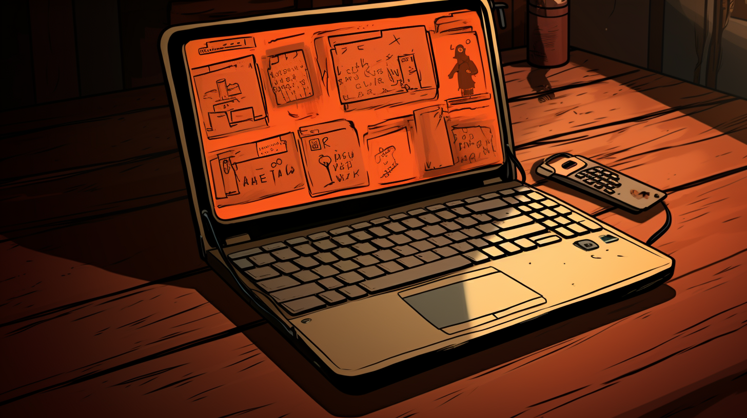 laptop password query graphic novel