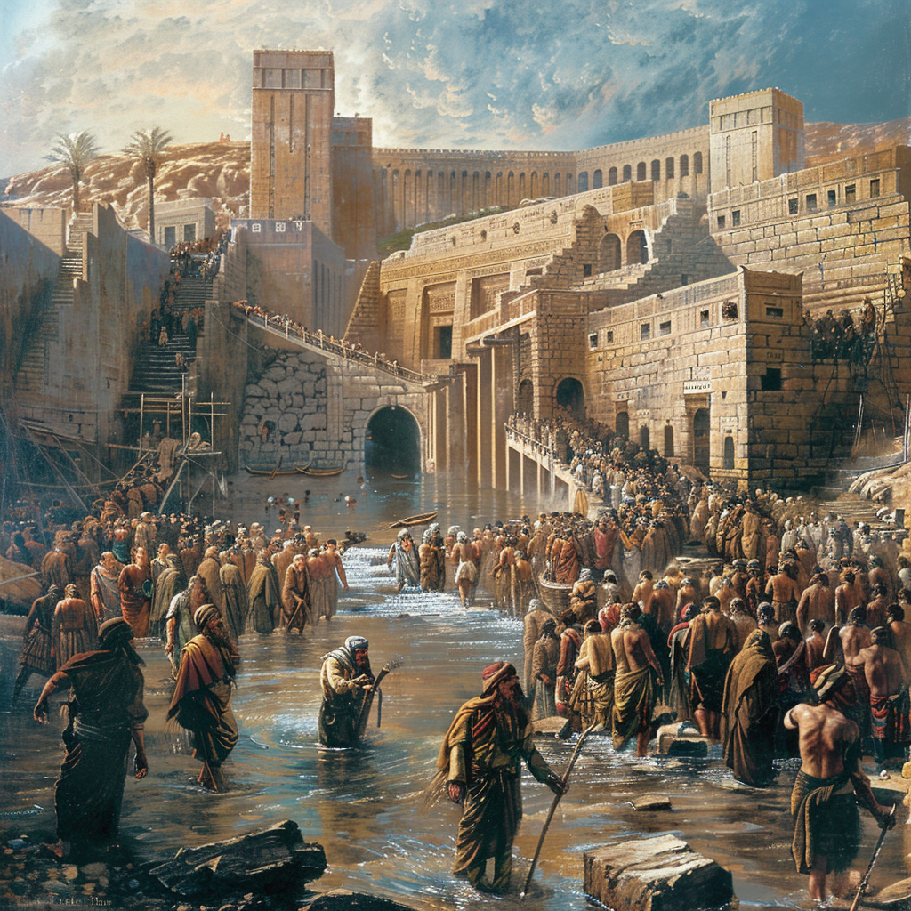 Jonah announcing destruction of Nineveh