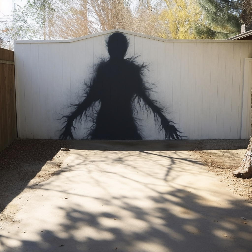 Large Creepy Humanoid Shadow