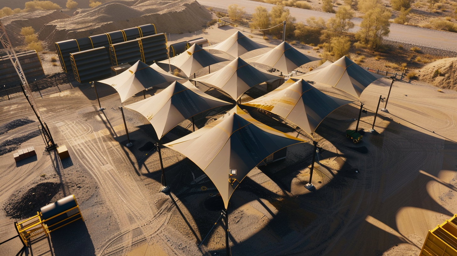 Mining Facility Shade Sails Shading