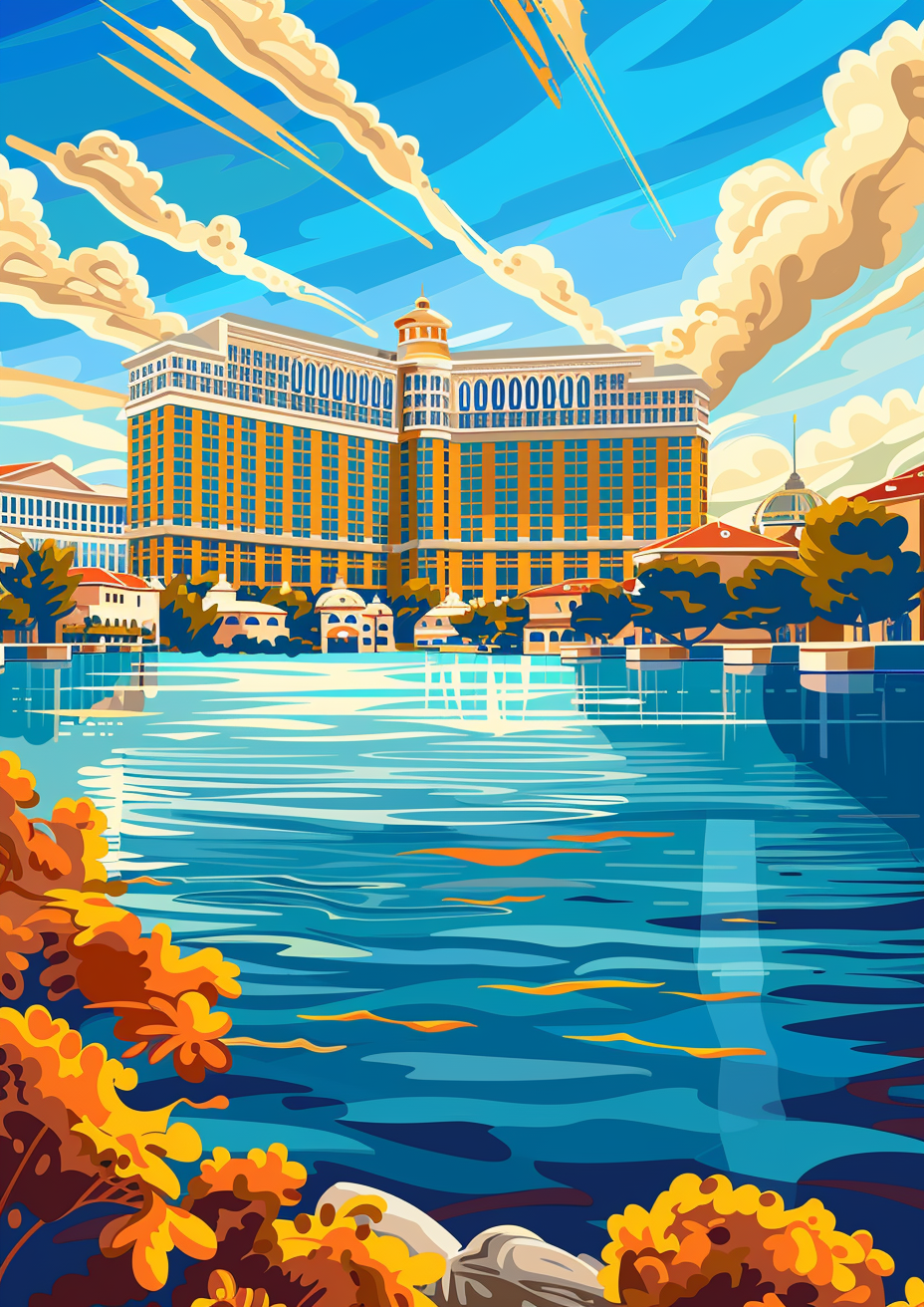 Las Vegas Bellagio Flat Artwork