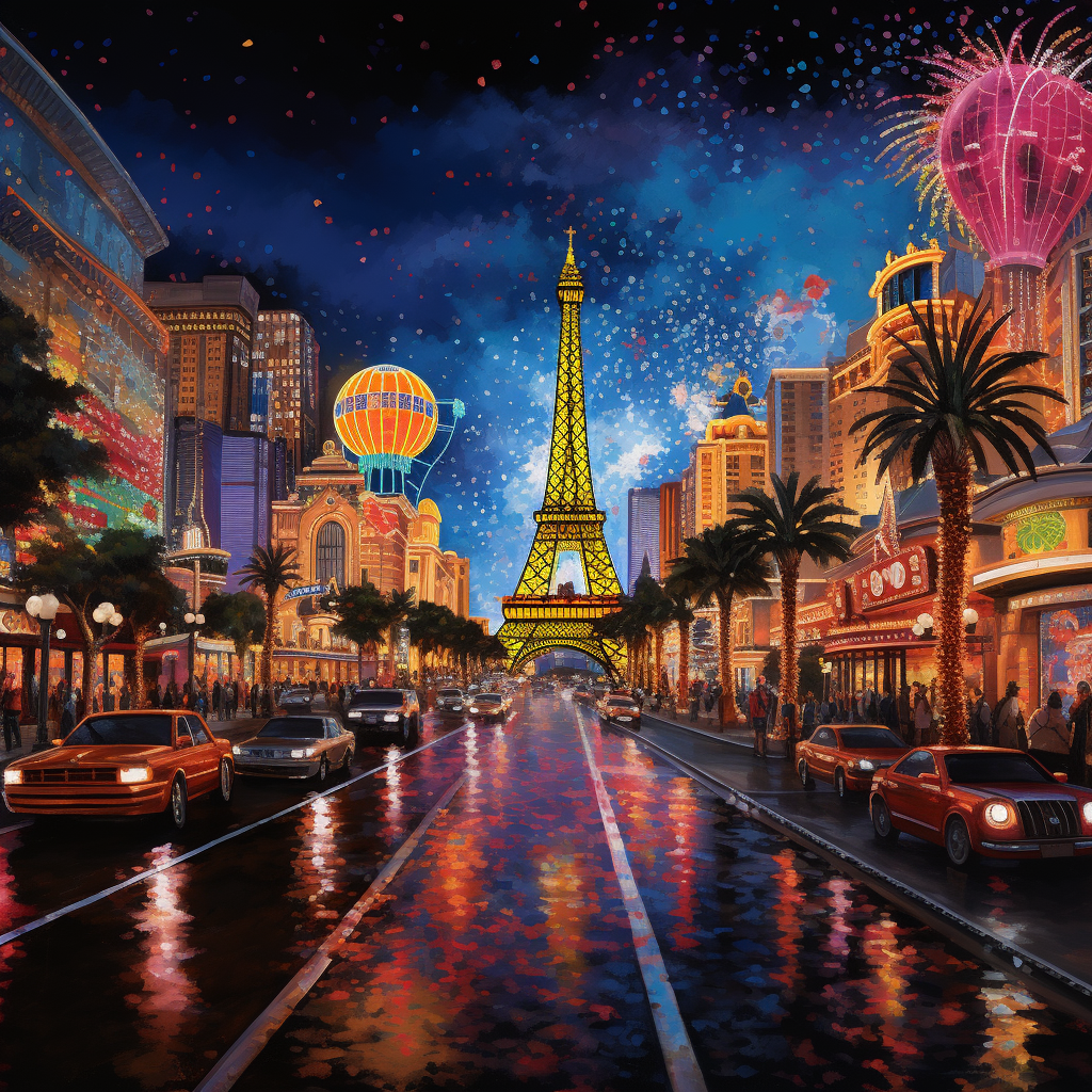 Vibrant Las Vegas Strip Night Image