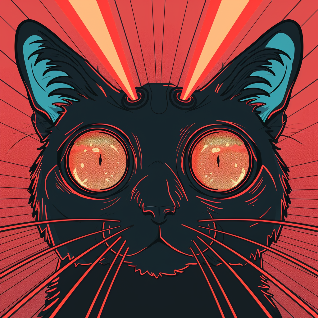 Cartoon laser eyes NFT art