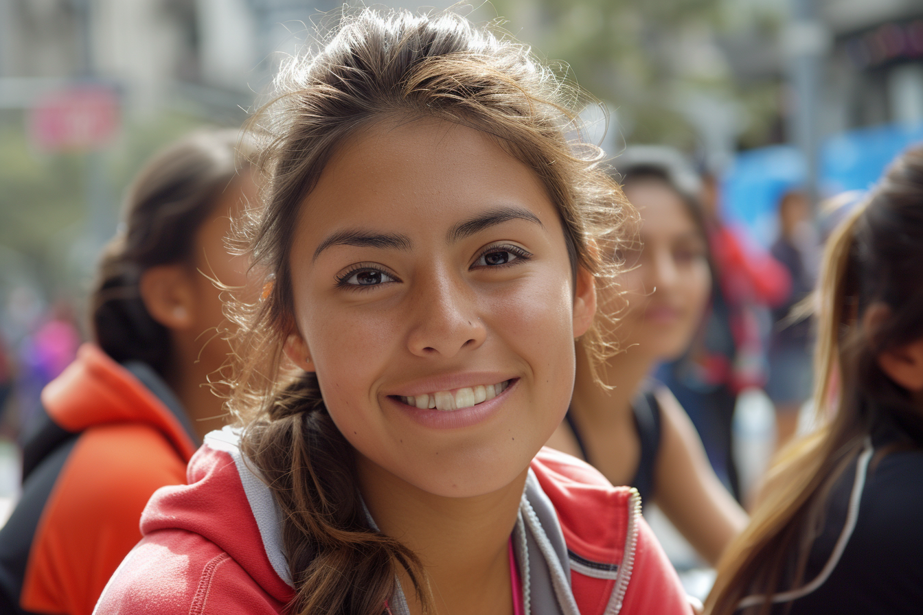 Group of Latina Girl Friends Chilling After Marathon