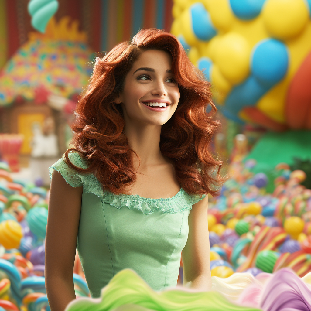 Latina Julia Roberts enjoying Candy Land adventure