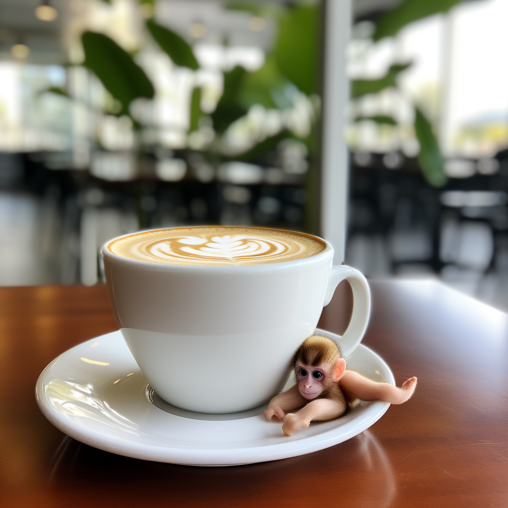 Latte on Sleek Table