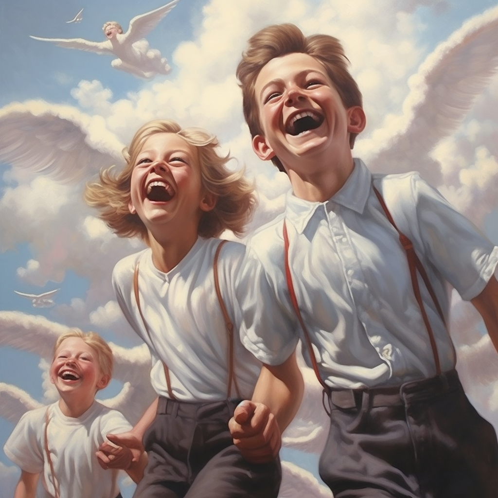 Boys and Girls Laughing in Heaven