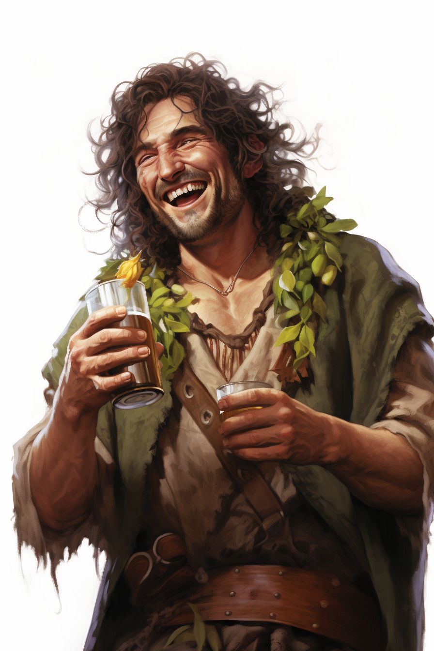 Handsome Druid Enjoying Ale