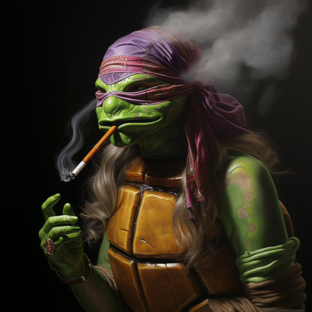 Lauren Boebert as Ninja Turtle Vaping