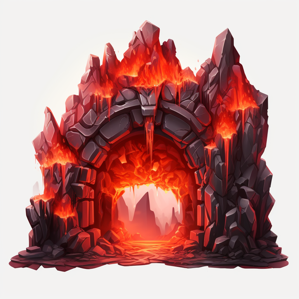 RPG game design for lava castle