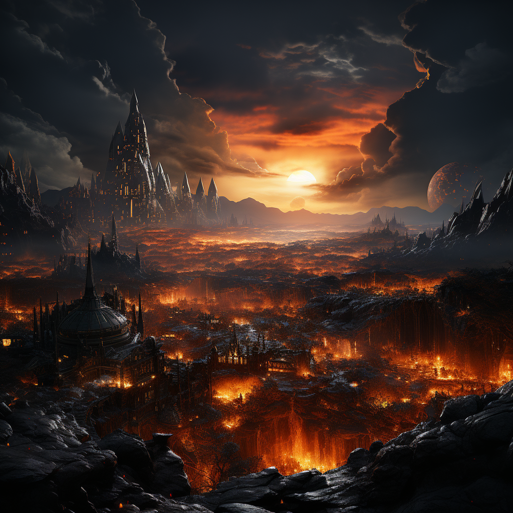 Stunning Lava Fantasy City