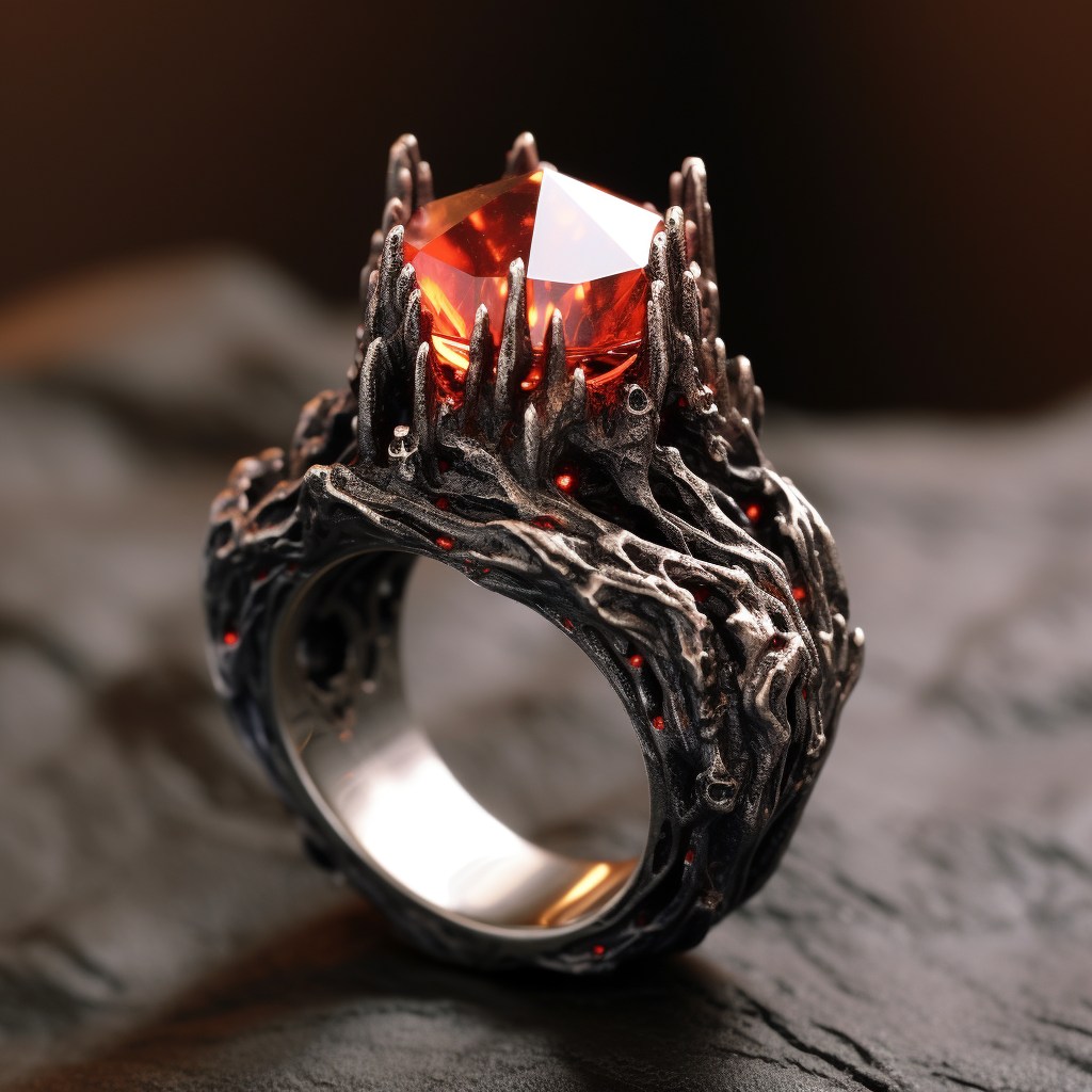 Lava Fire Wave Ring