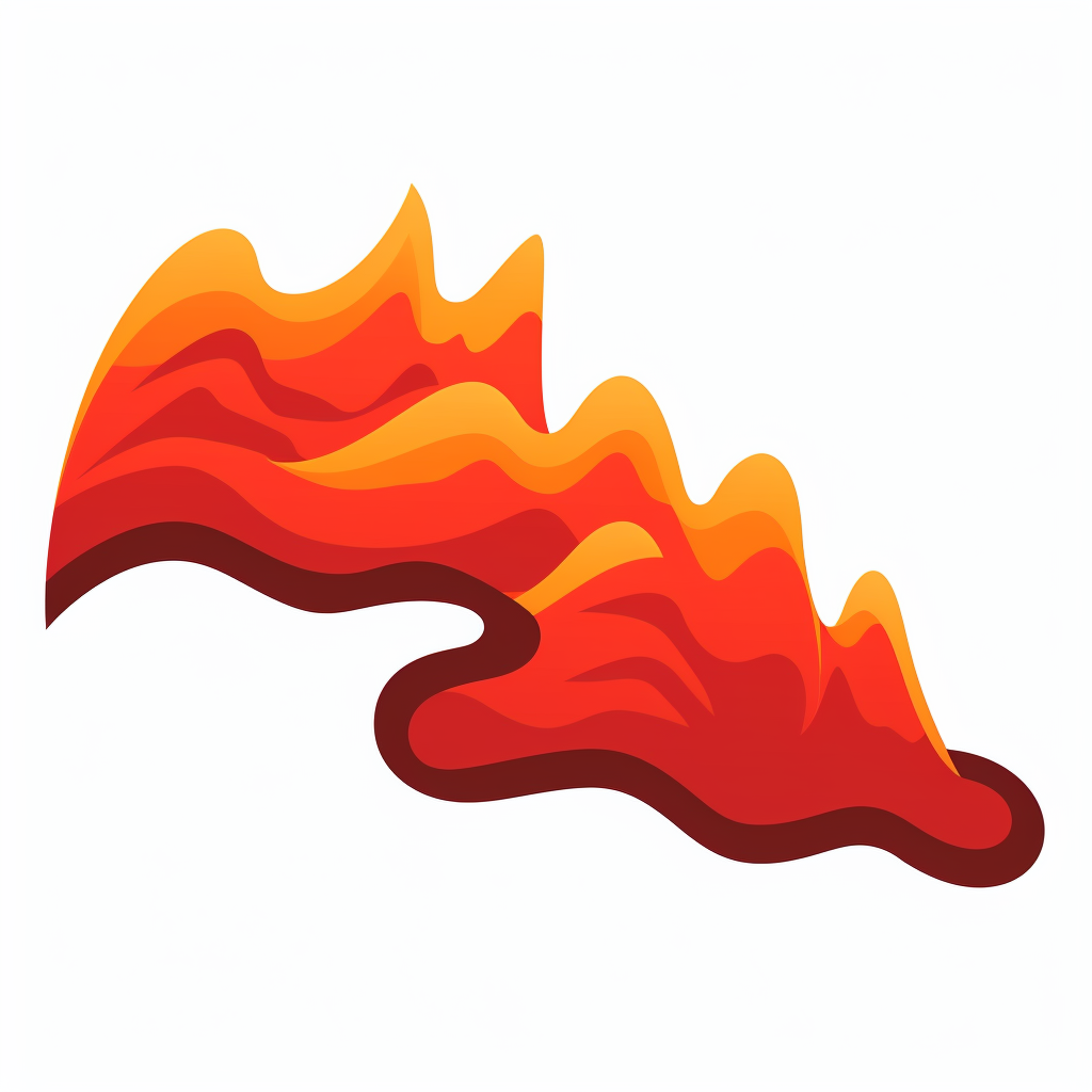 Lava river pictogram icon in indie game