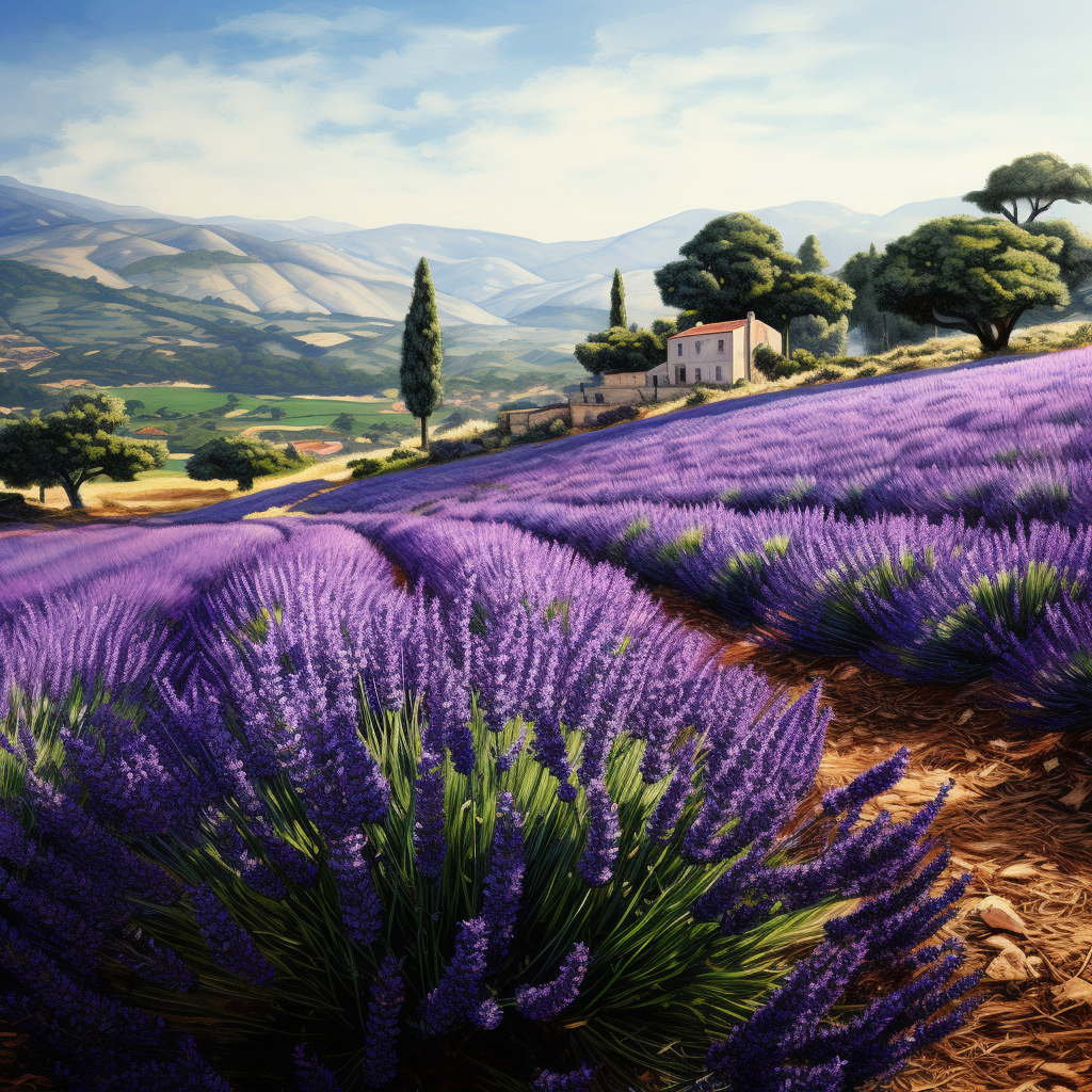 Beautiful Lavender Fields in Fine Detail