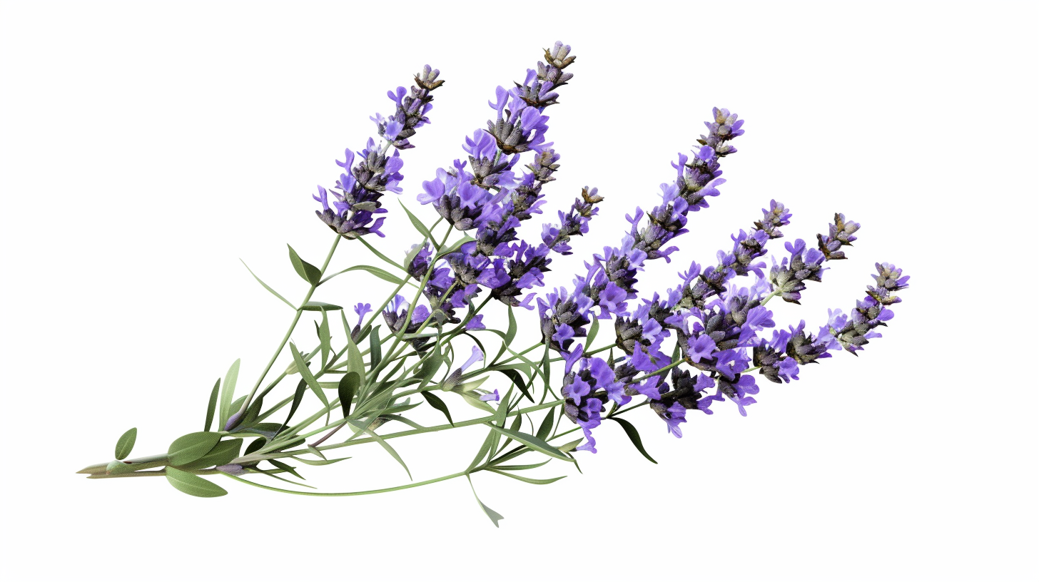 Lavender on White Background