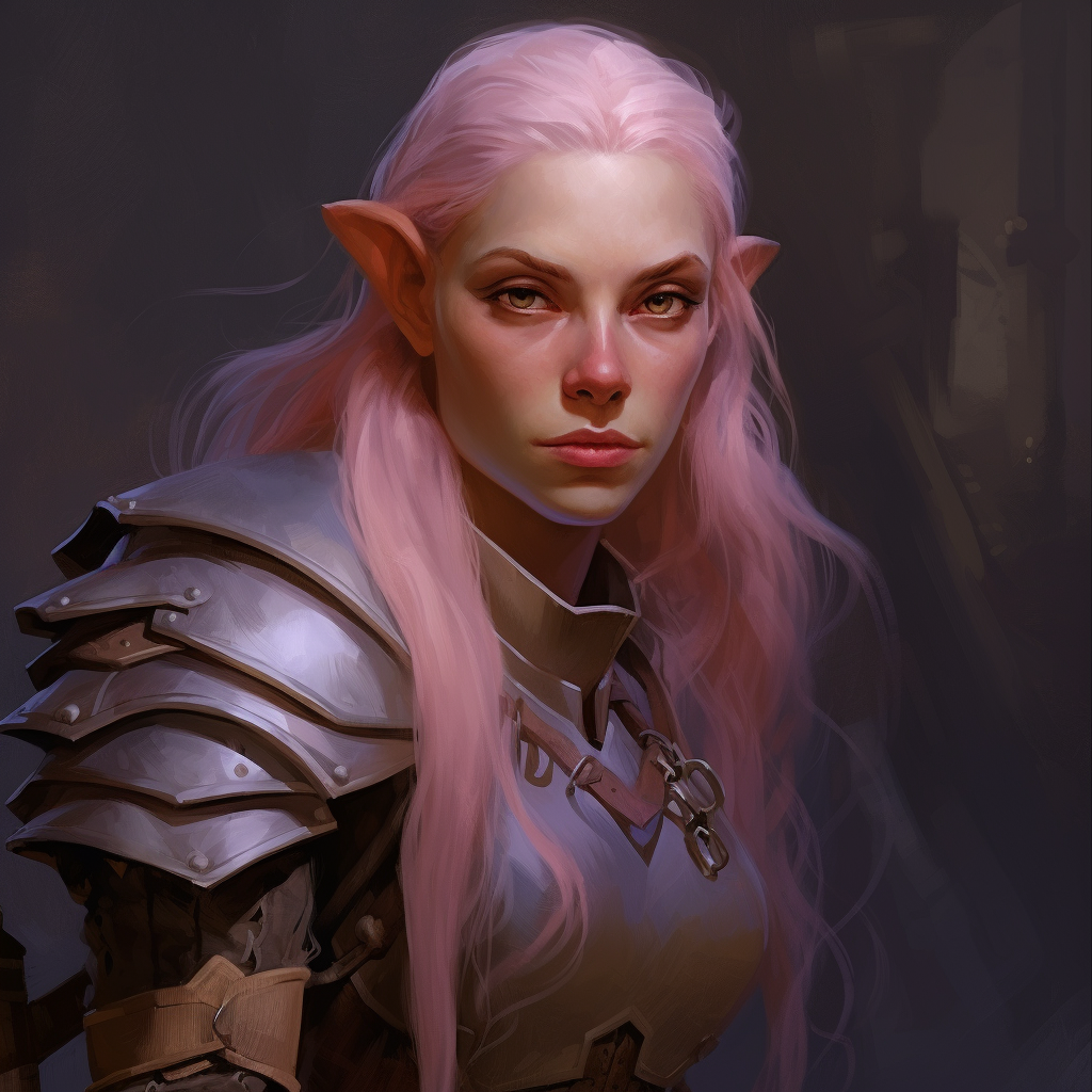 Beautiful elf with bored expression