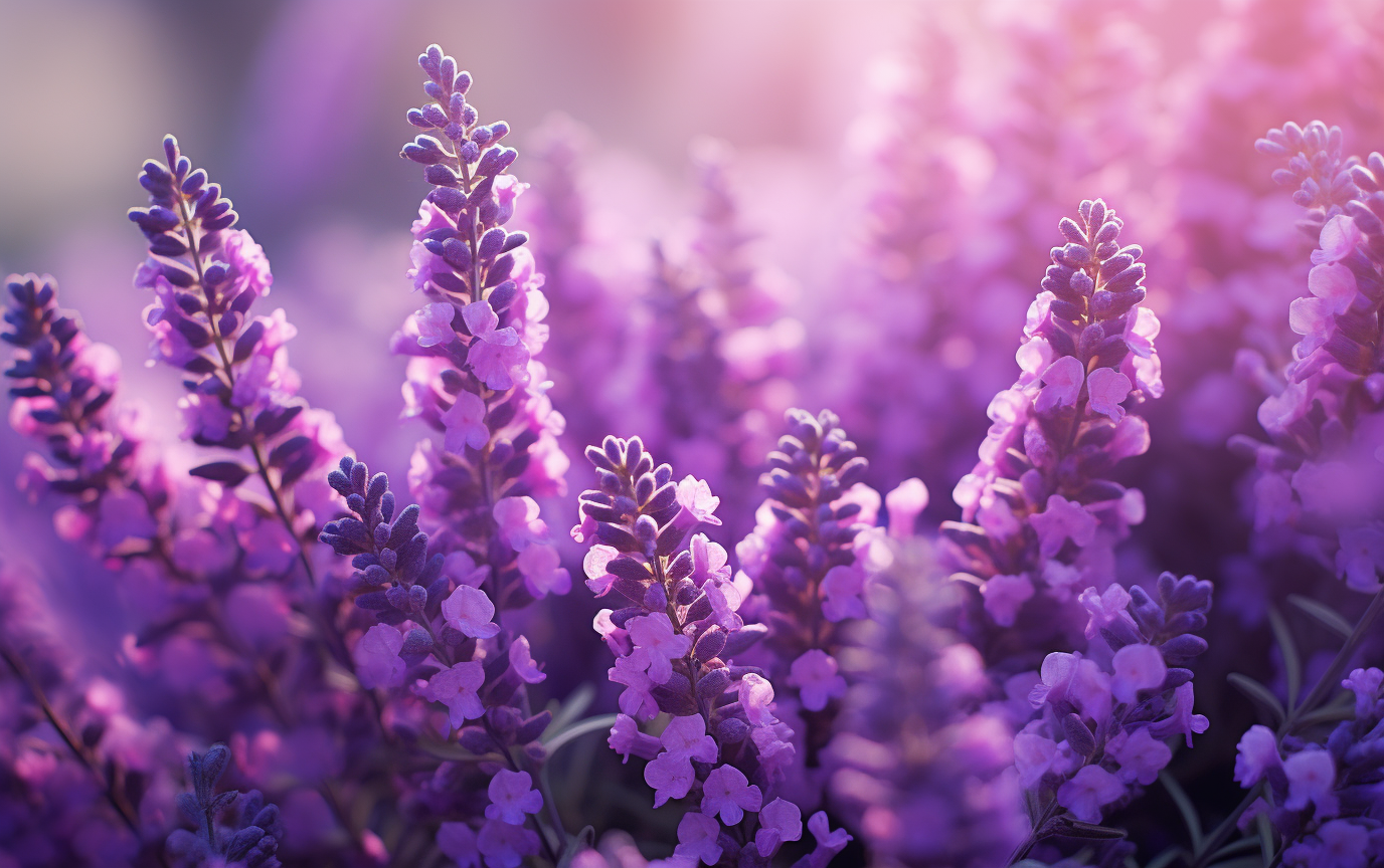 Beautiful lavender flowers in bloom