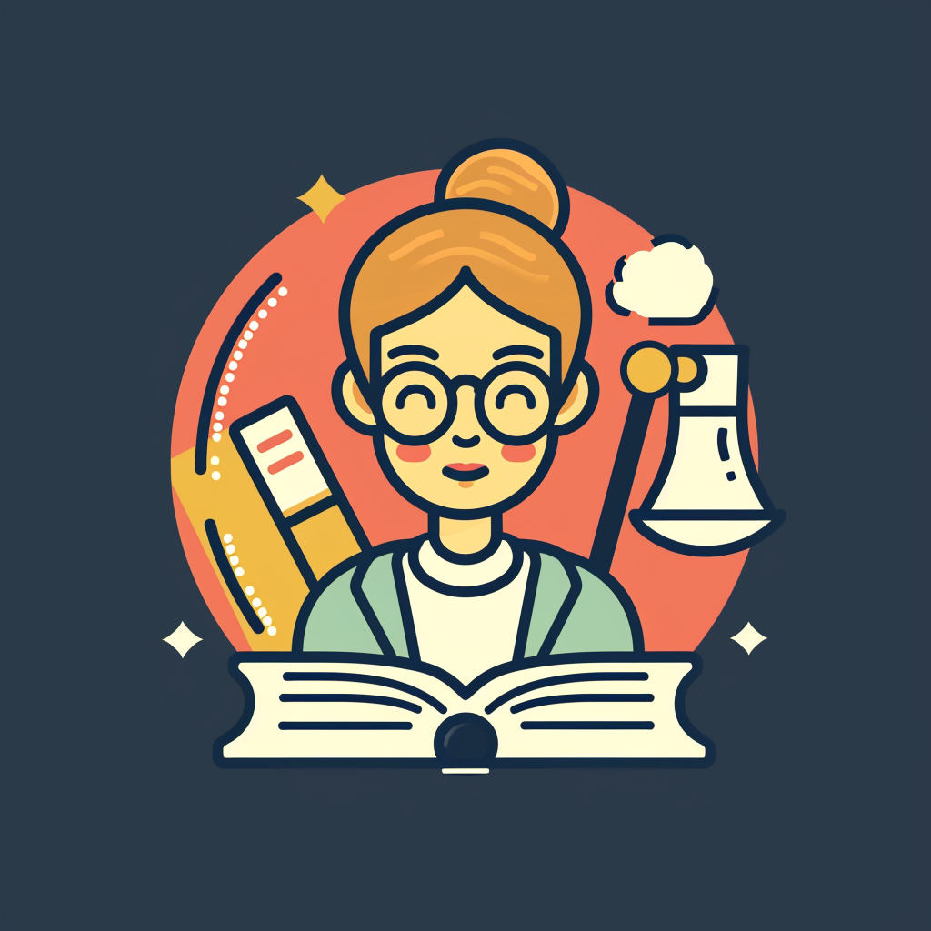 Unique clever lawyer icon style