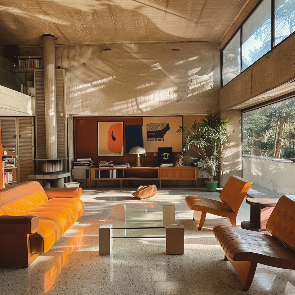 Interior Design in Le Corbusier Style