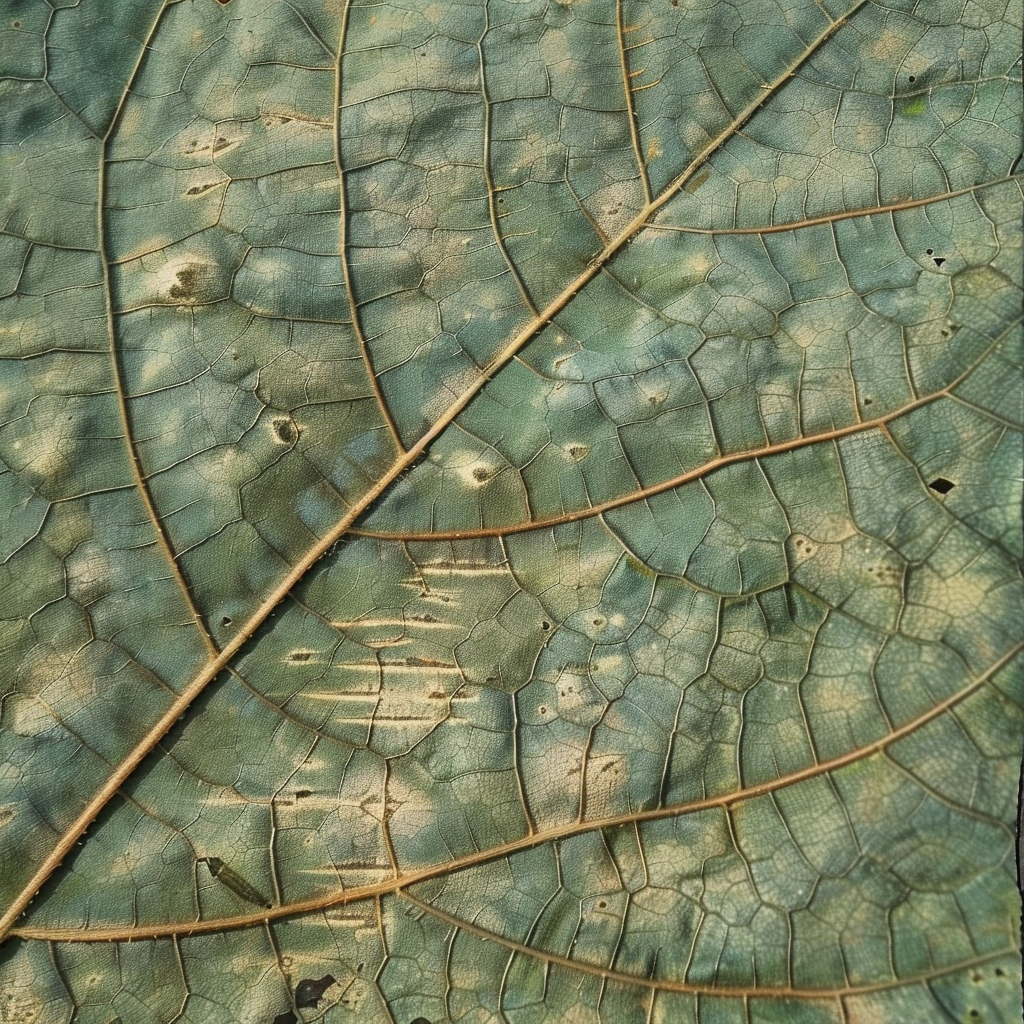 Leaf texture on dirty surface