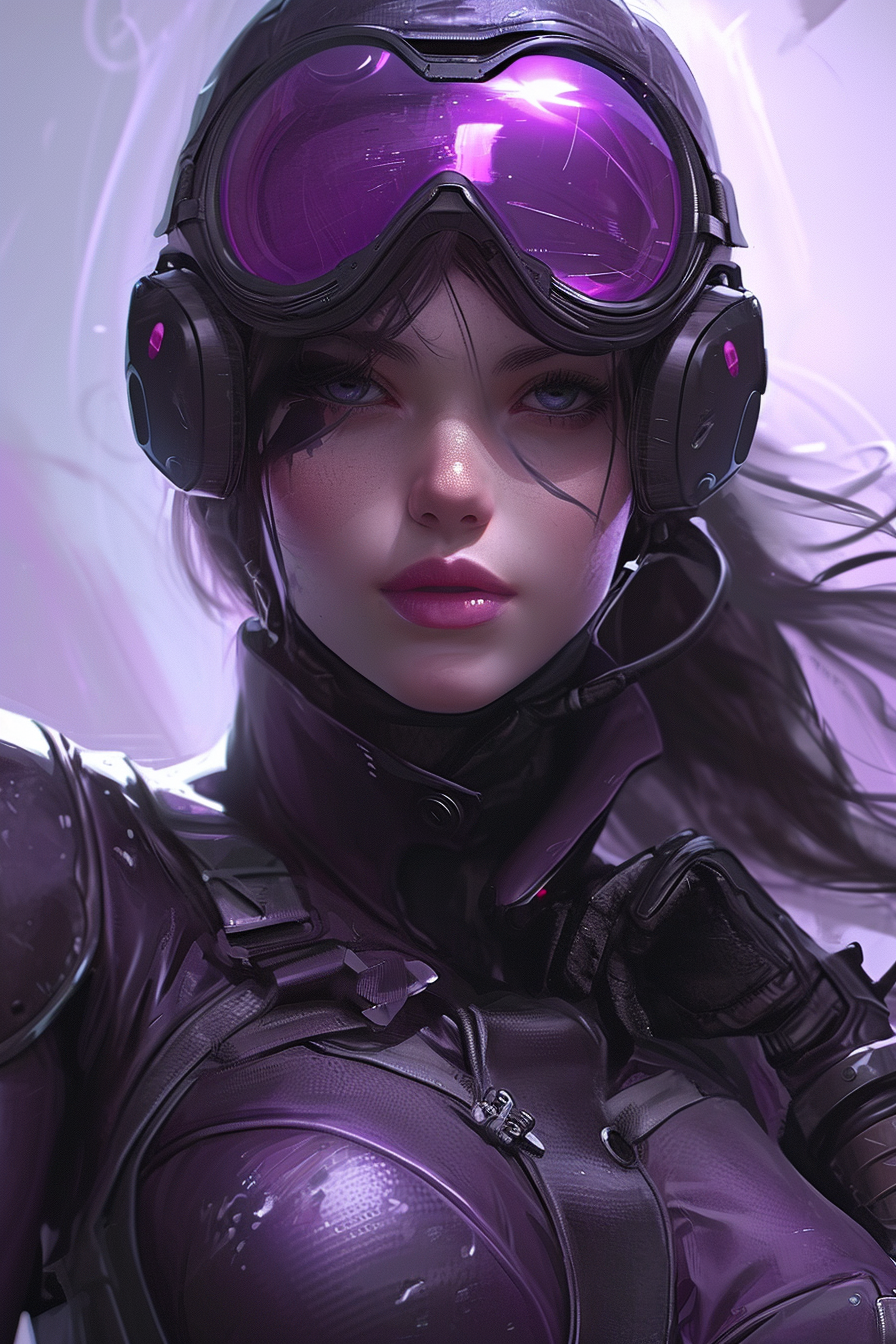 League of Legends purple female character