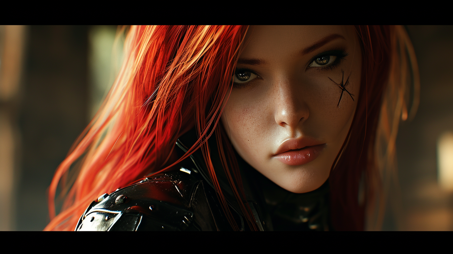 Katarina from League of Legends, red-haired thief