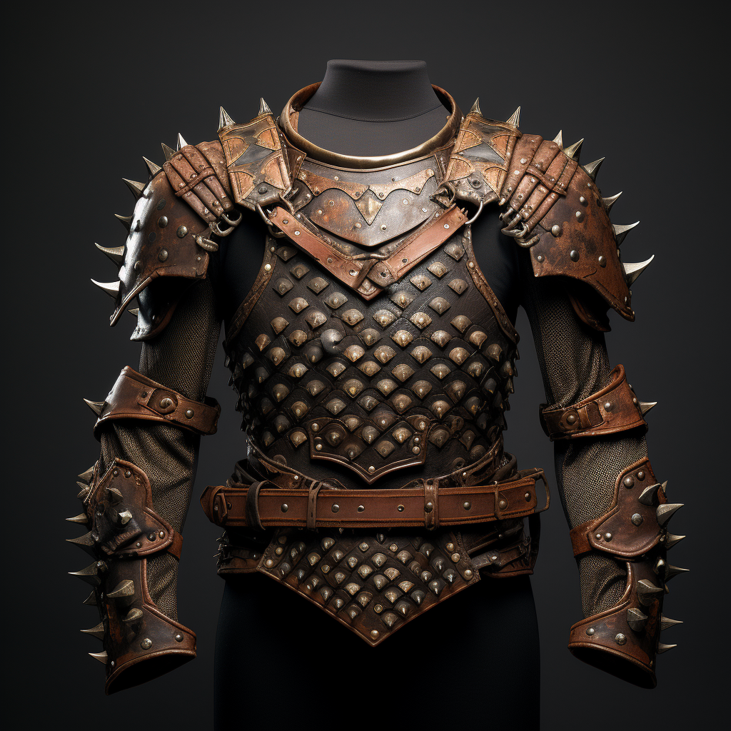 Leather armor with metal studs