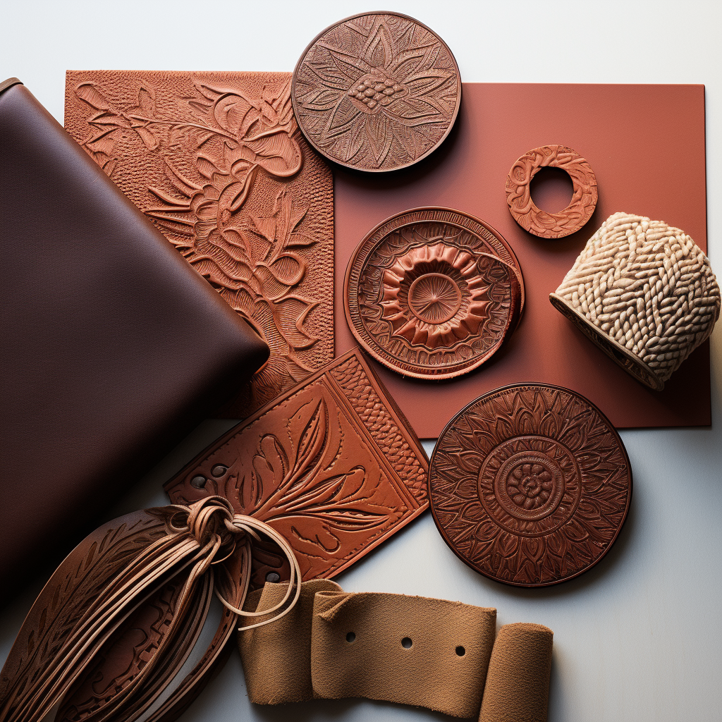 Embossed Mexican Indian Leather Design